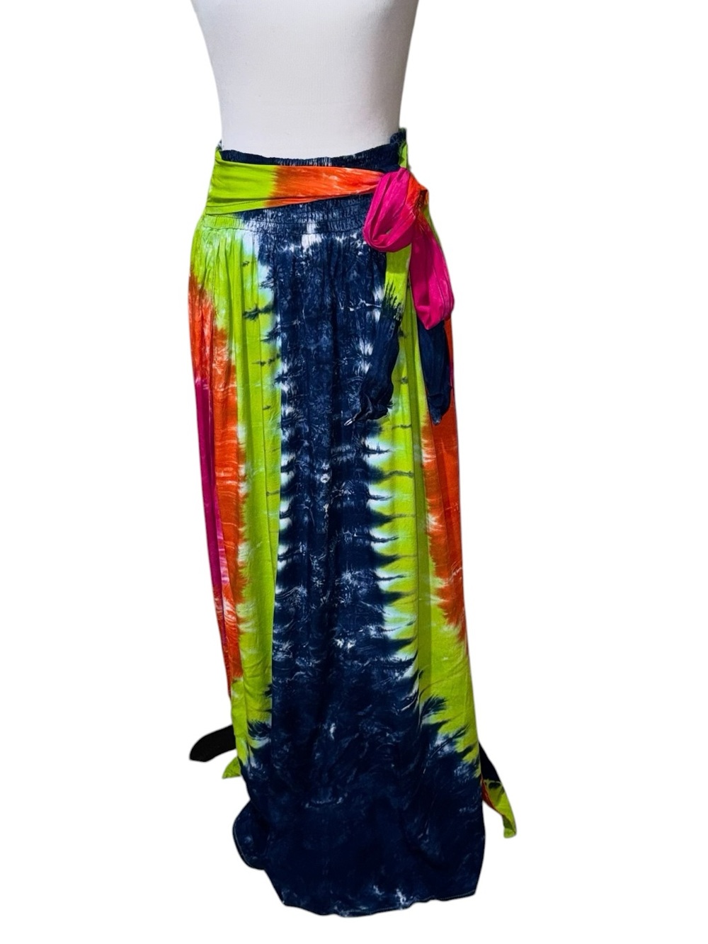 Earthbound Trading Company Women's M Medium Maxi Skirt Tie-Dye Boho Hippie